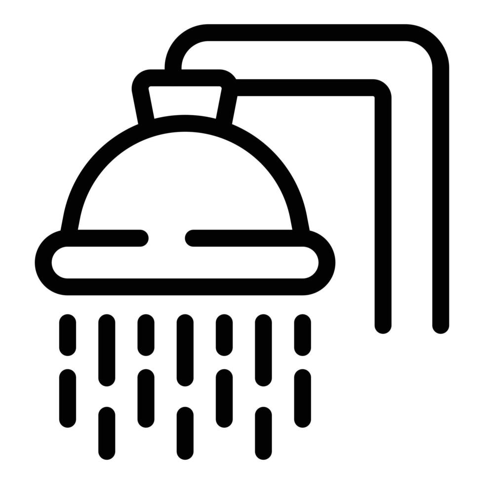 Spa shower icon outline vector. Towel fabric vector