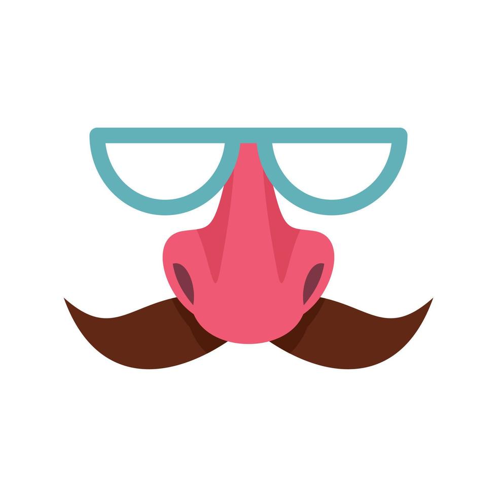 Hoax face mask icon flat isolated vector