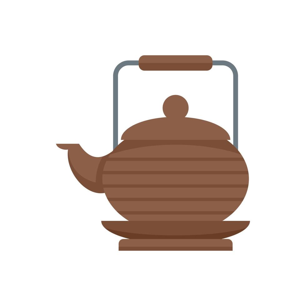 Tea ceremony teapot icon flat isolated vector