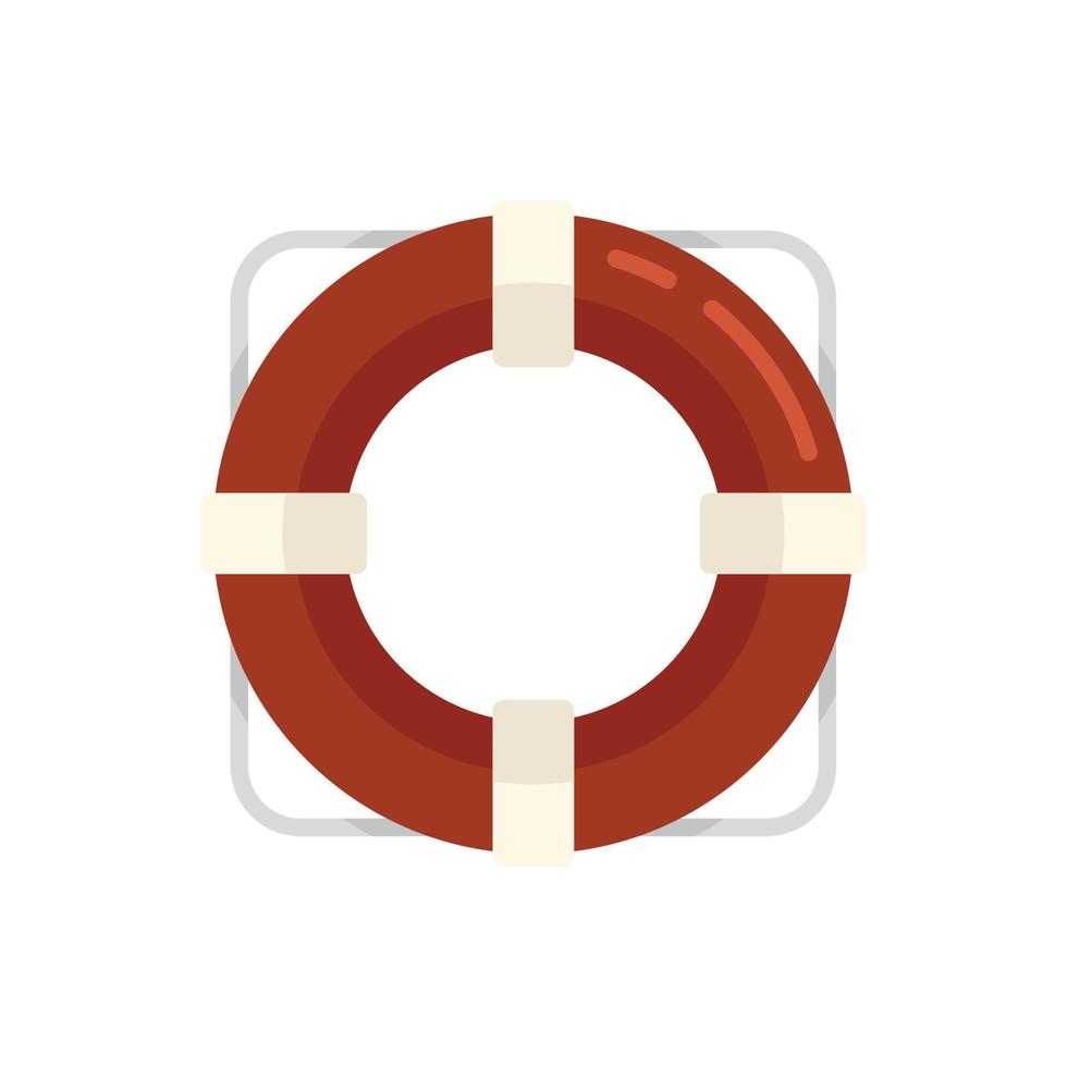 Cruise lifebuoy icon flat isolated vector