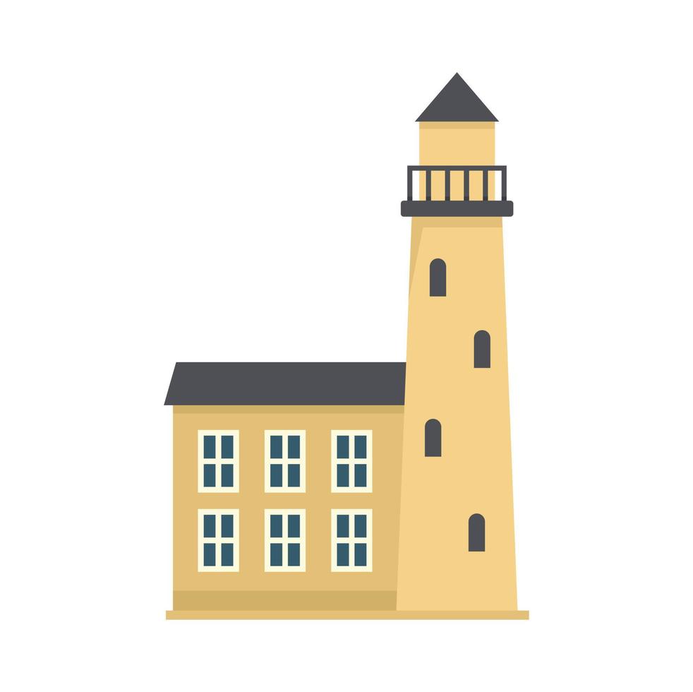 icono de la torre de la ciudad de suecia vector aislado plano