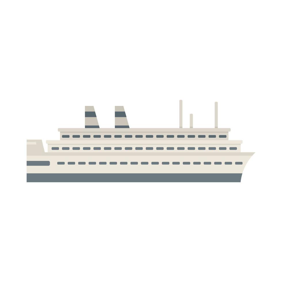 Marine cruise icon flat isolated vector