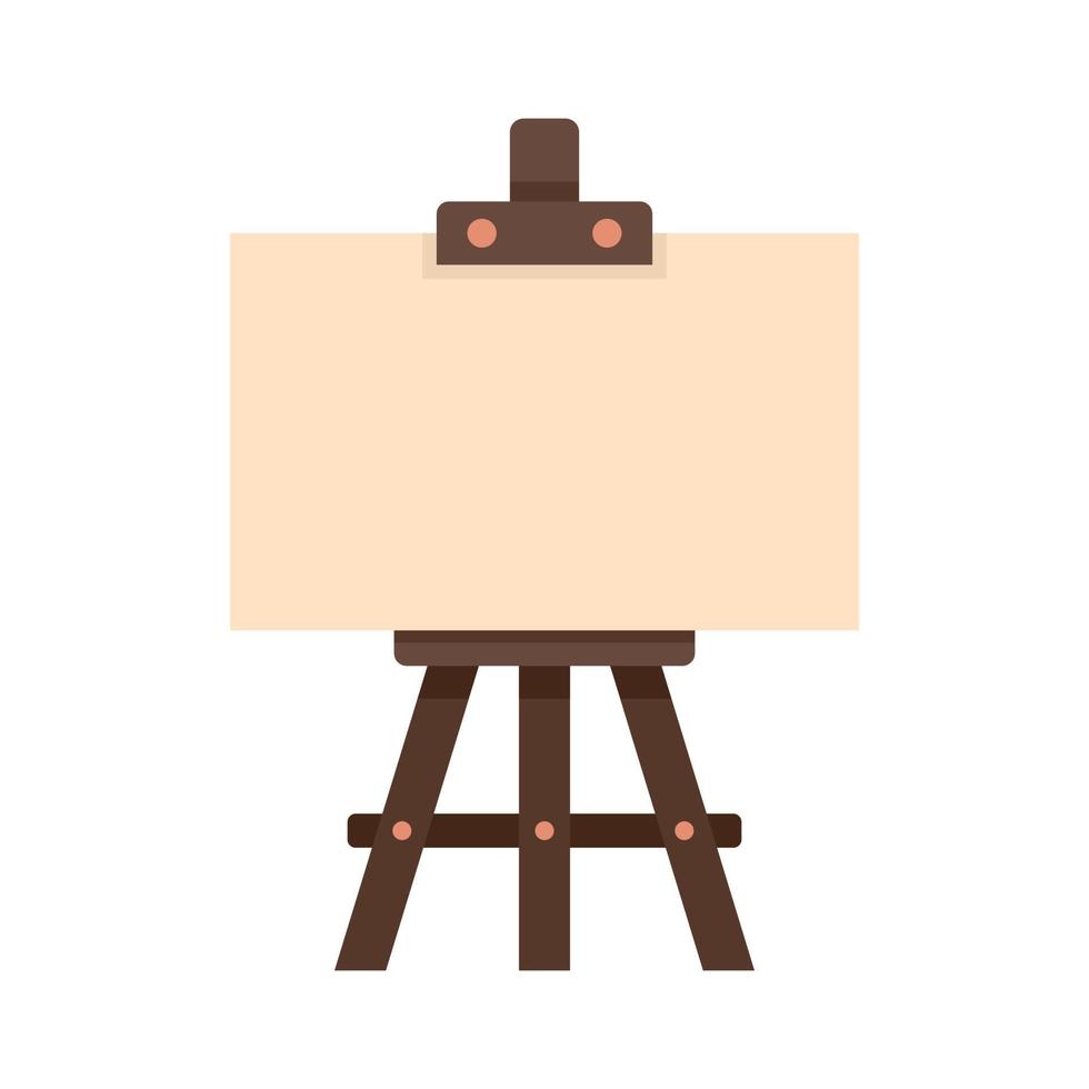 Education easel icon flat isolated vector