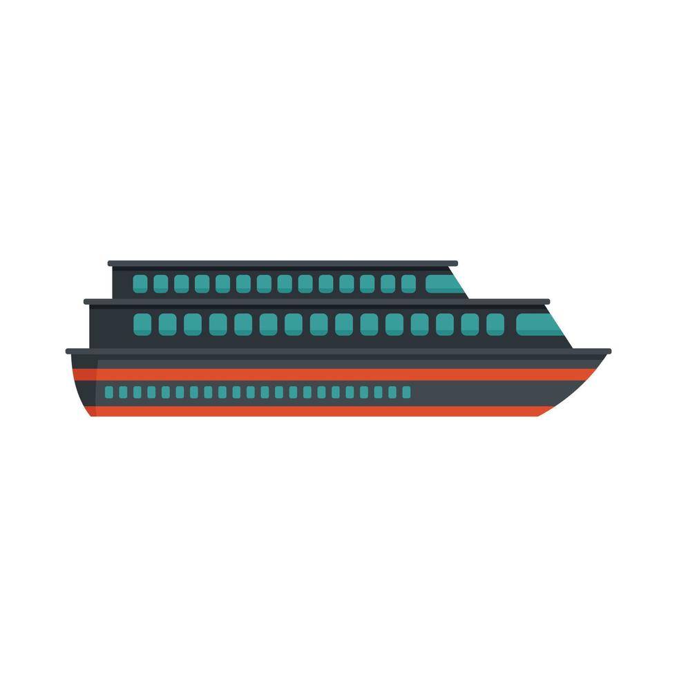 turismo crucero icono plano aislado vector