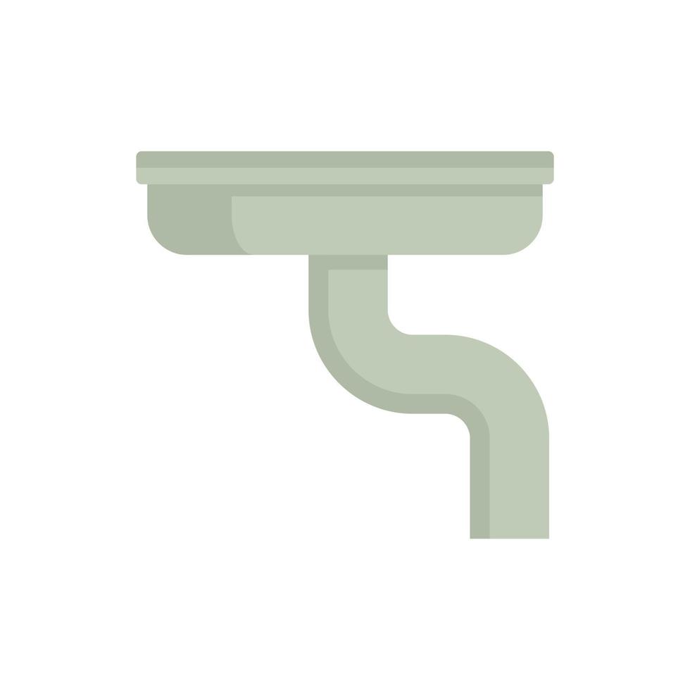 Plastic gutter icon flat isolated vector