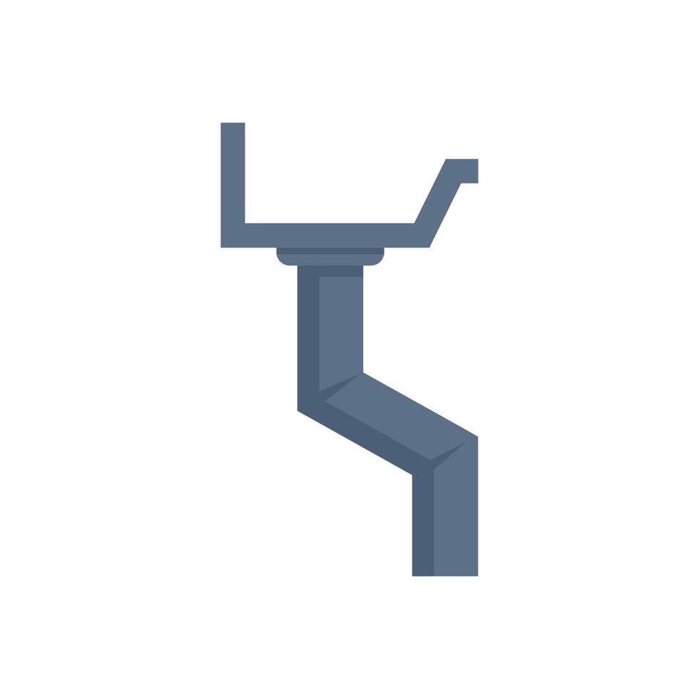 Iron gutter icon flat isolated vector