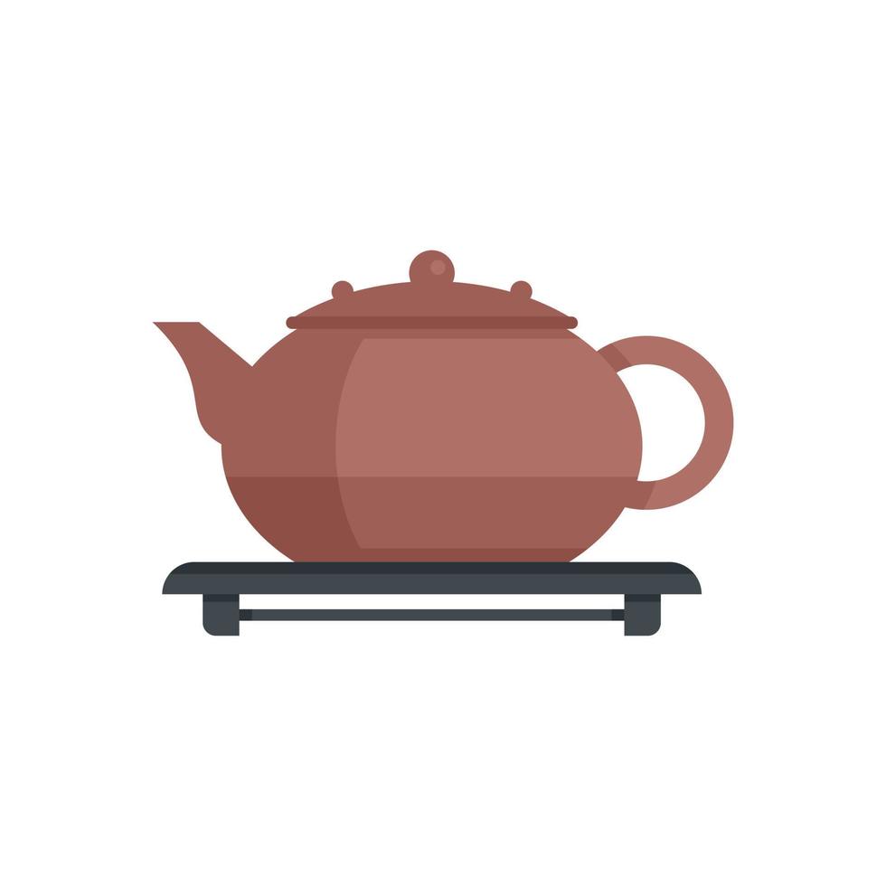 Tea ceremony icon flat isolated vector