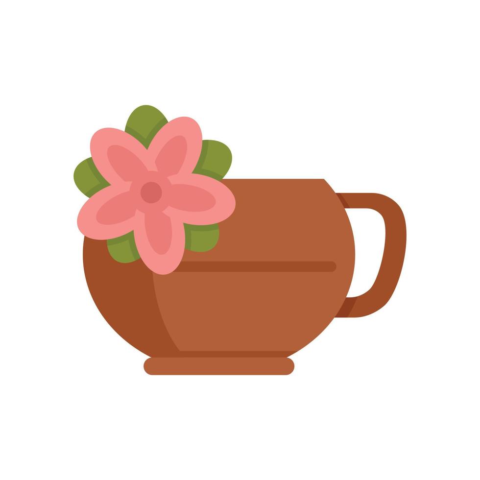 East tea ceremony icon flat isolated vector