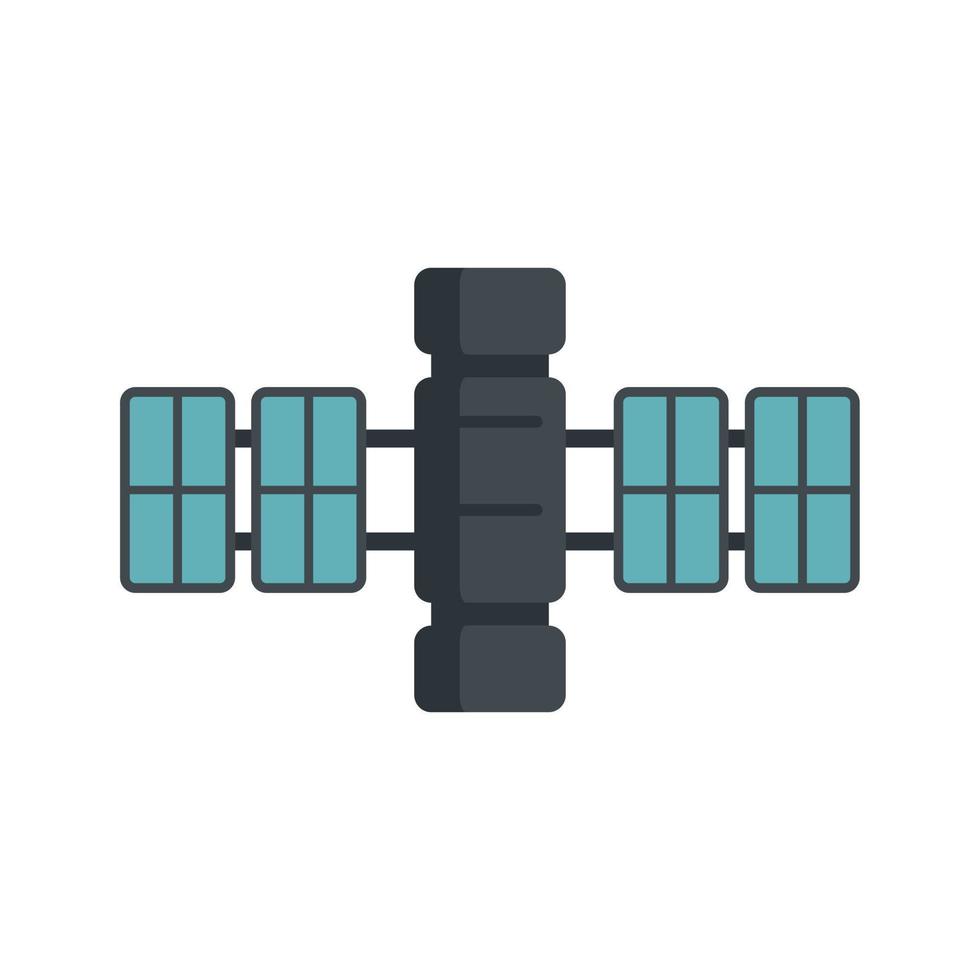 antena satélite icono plano aislado vector