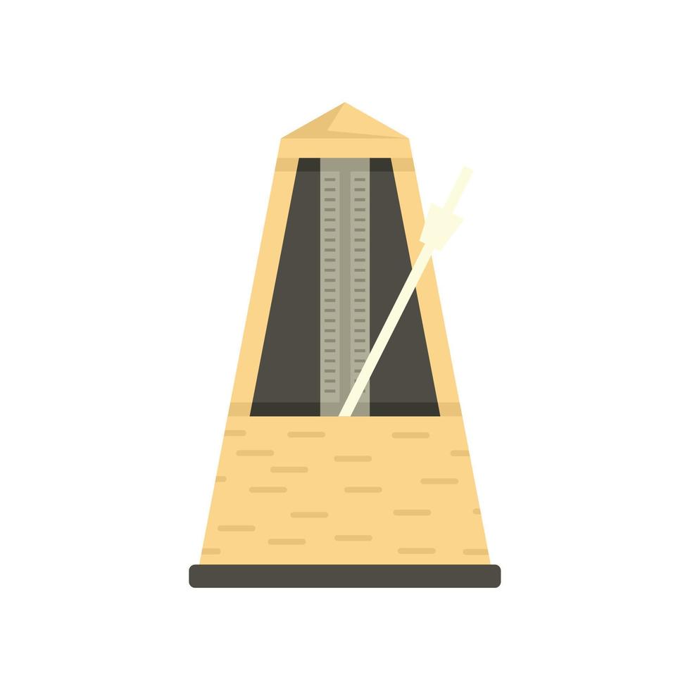 Instrument metronome icon flat isolated vector