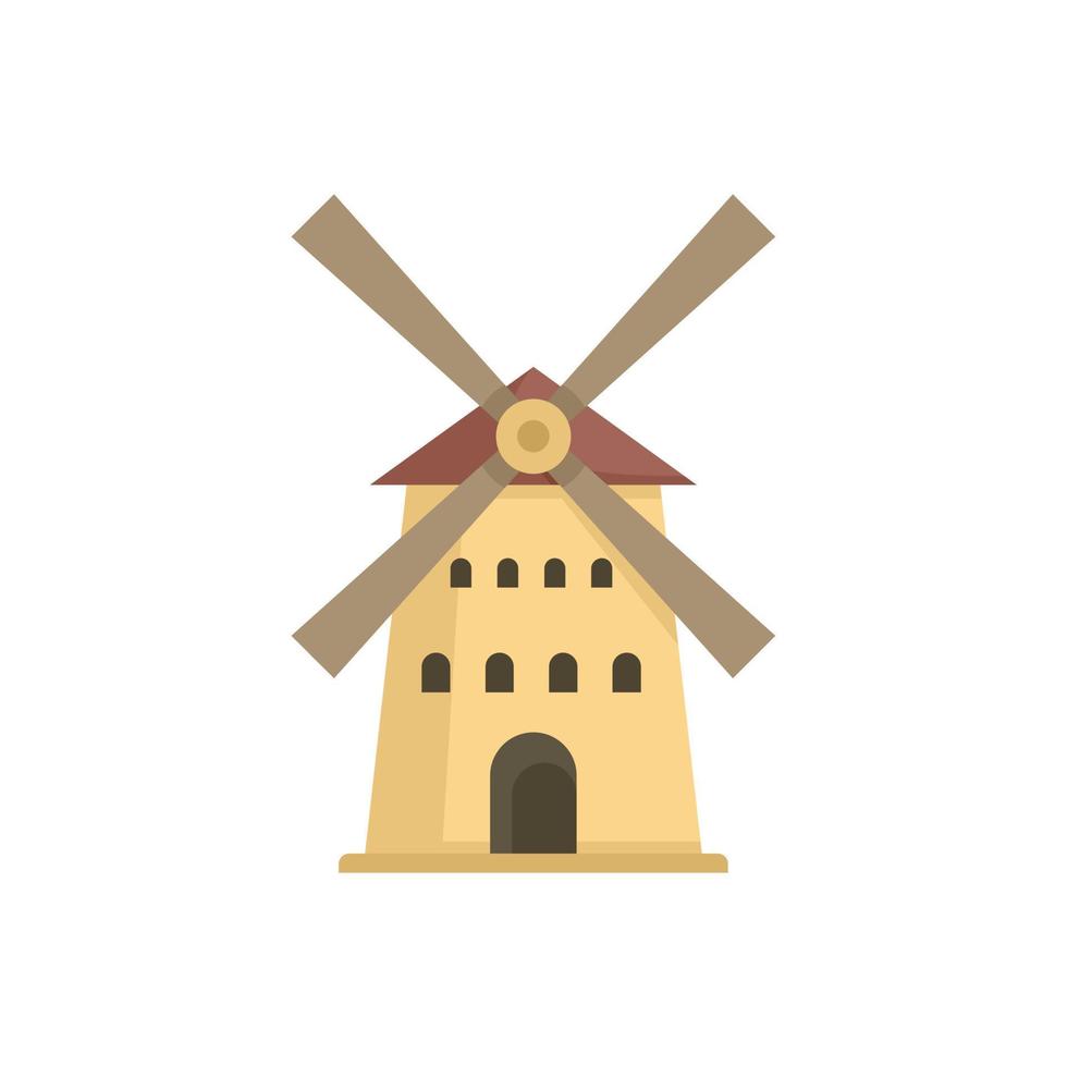 French windmill icon flat isolated vector