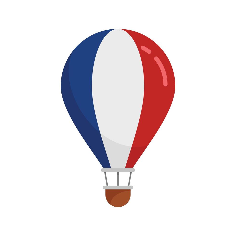 icono de globo de aire francés vector aislado plano