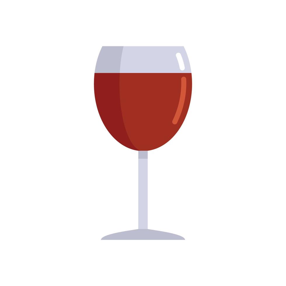 French wine glass icon flat isolated vector