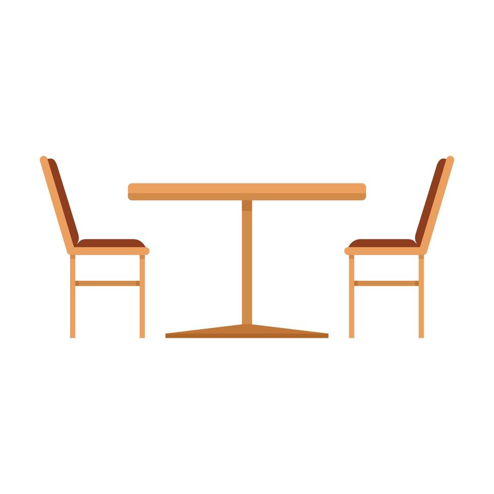 France street cafe furniture icon flat isolated vector