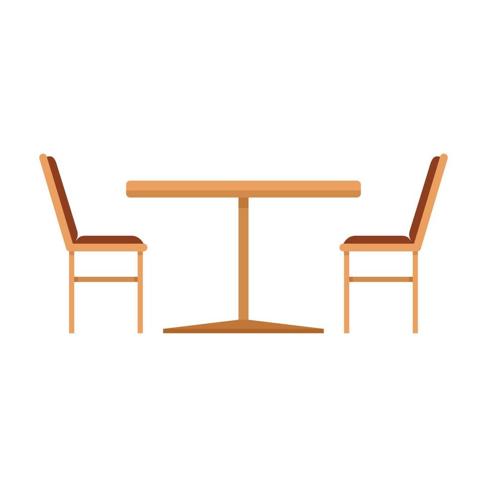 France street cafe furniture icon flat isolated vector