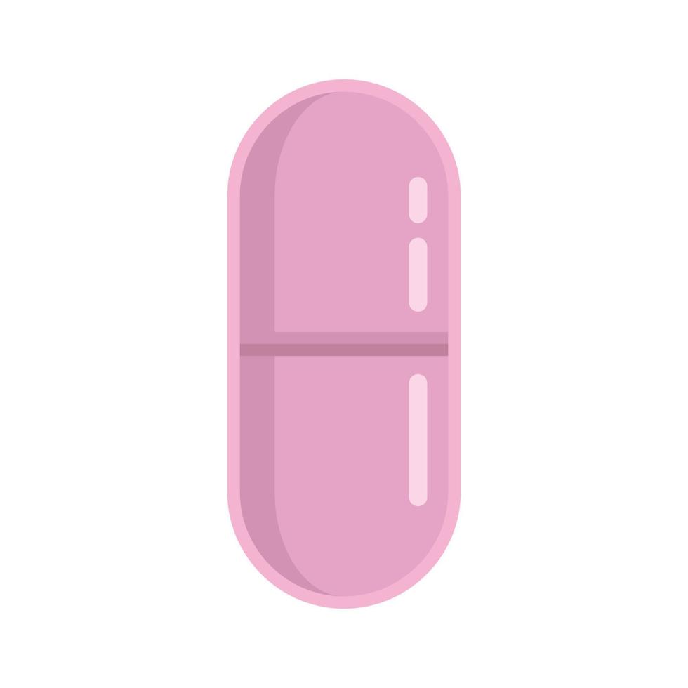 Antibiotic pill icon flat isolated vector