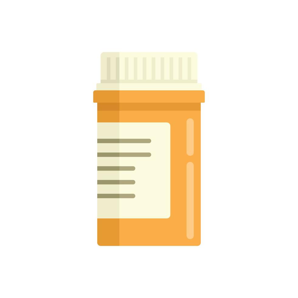 Aspirin pill jar icon flat isolated vector