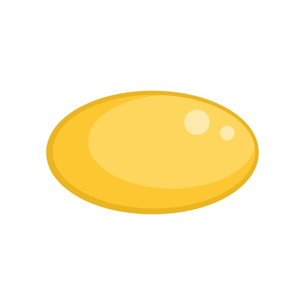 Fish oil capsule icon flat isolated vector