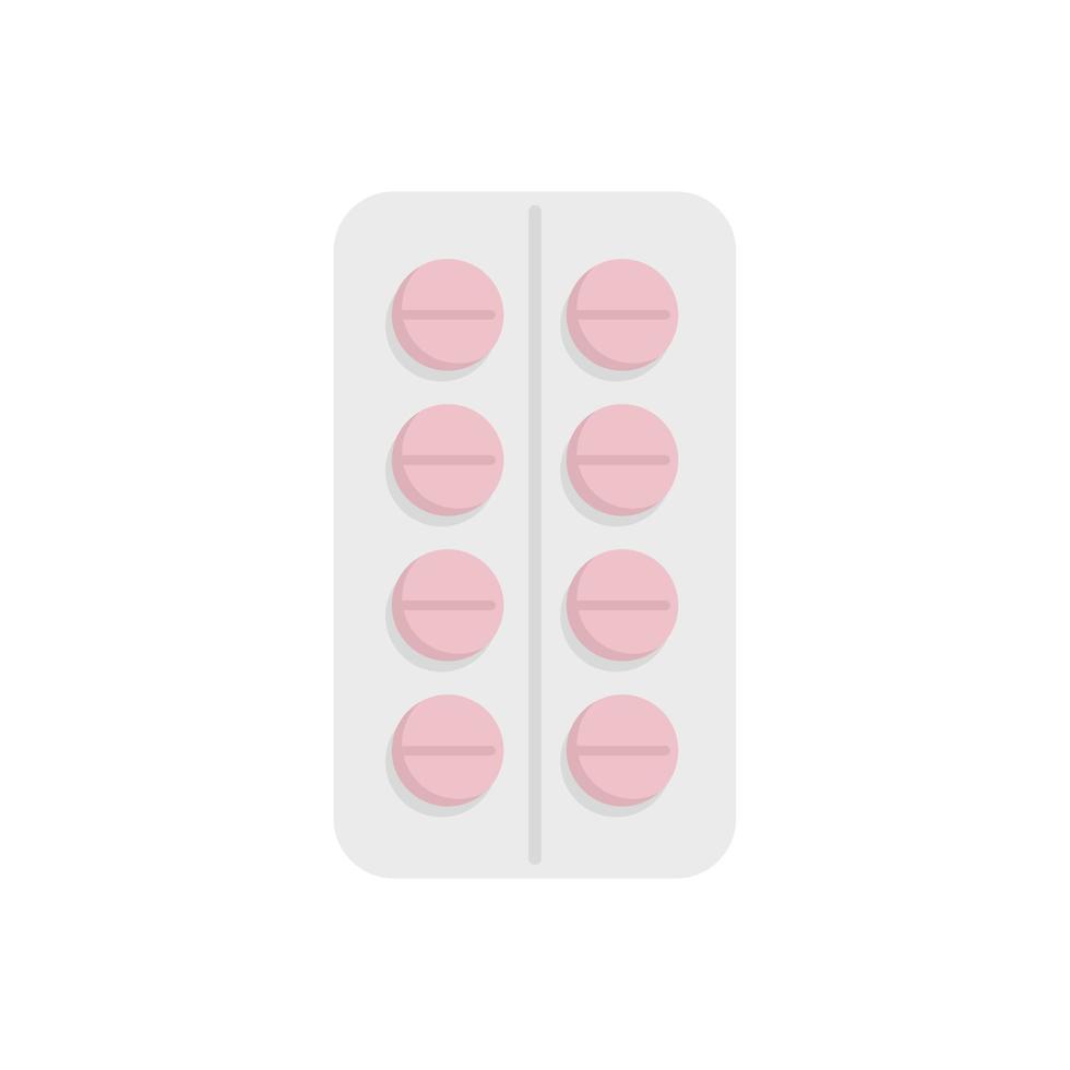 píldora farmacia icono plano aislado vector