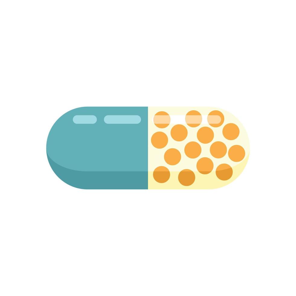 Container pill icon flat isolated vector