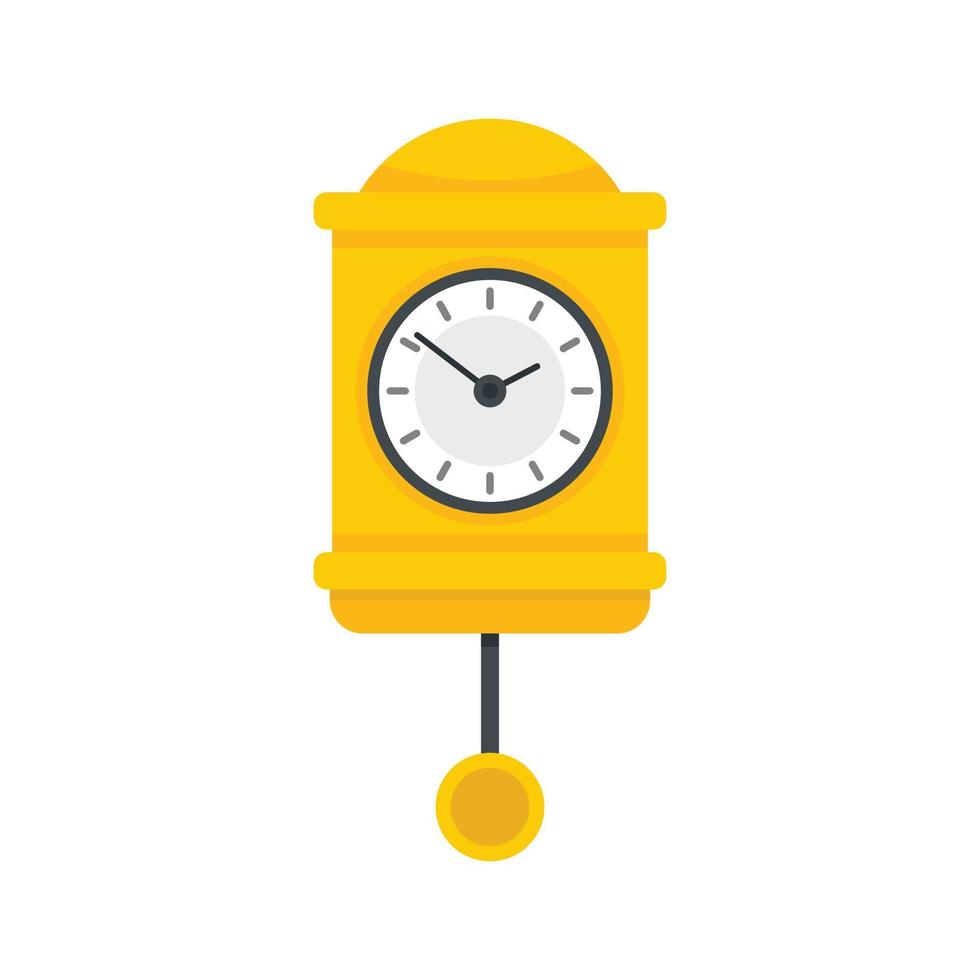 tiempo péndulo reloj icono plano aislado vector