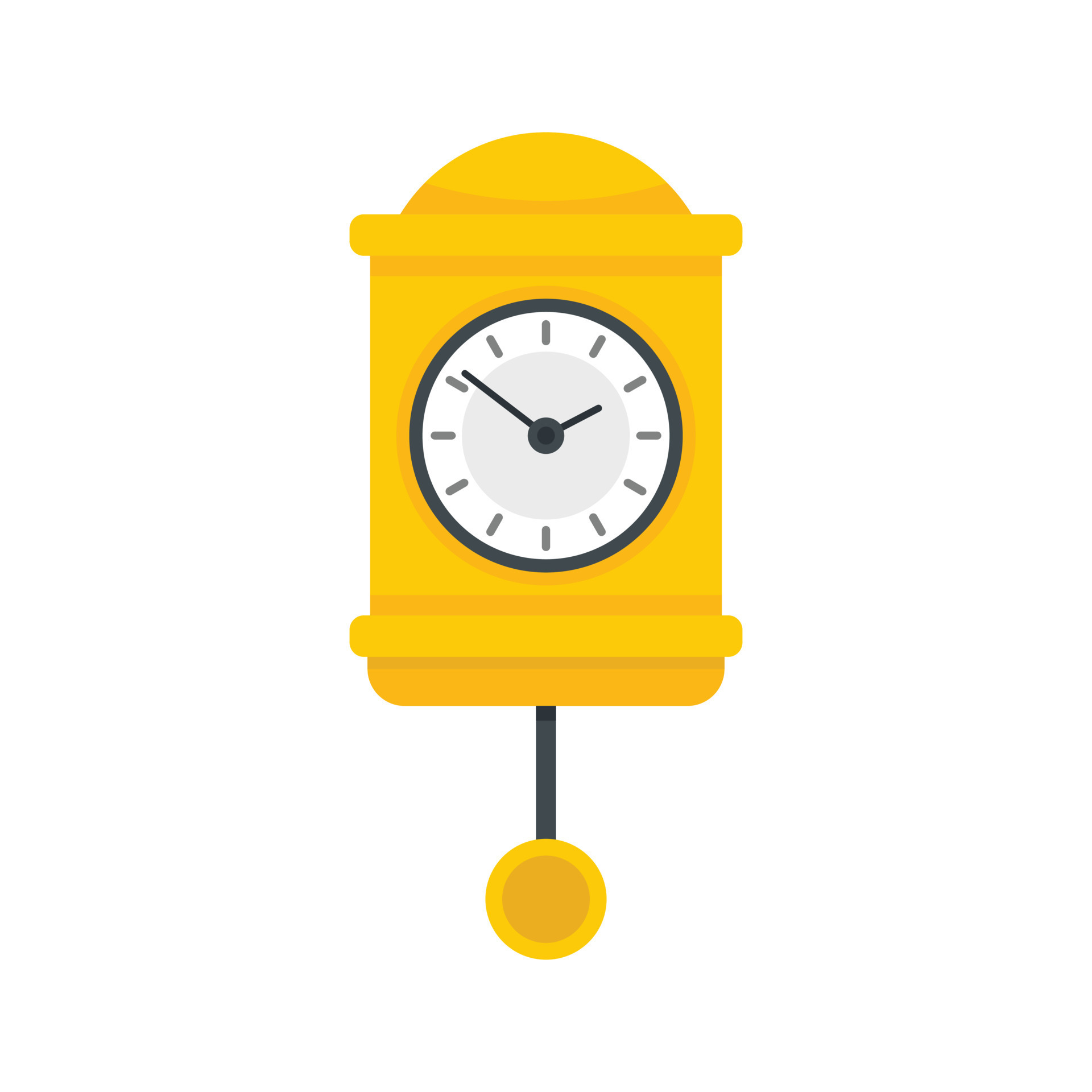 Time pendulum clock icon flat isolated vector 15030721 Vector Art at