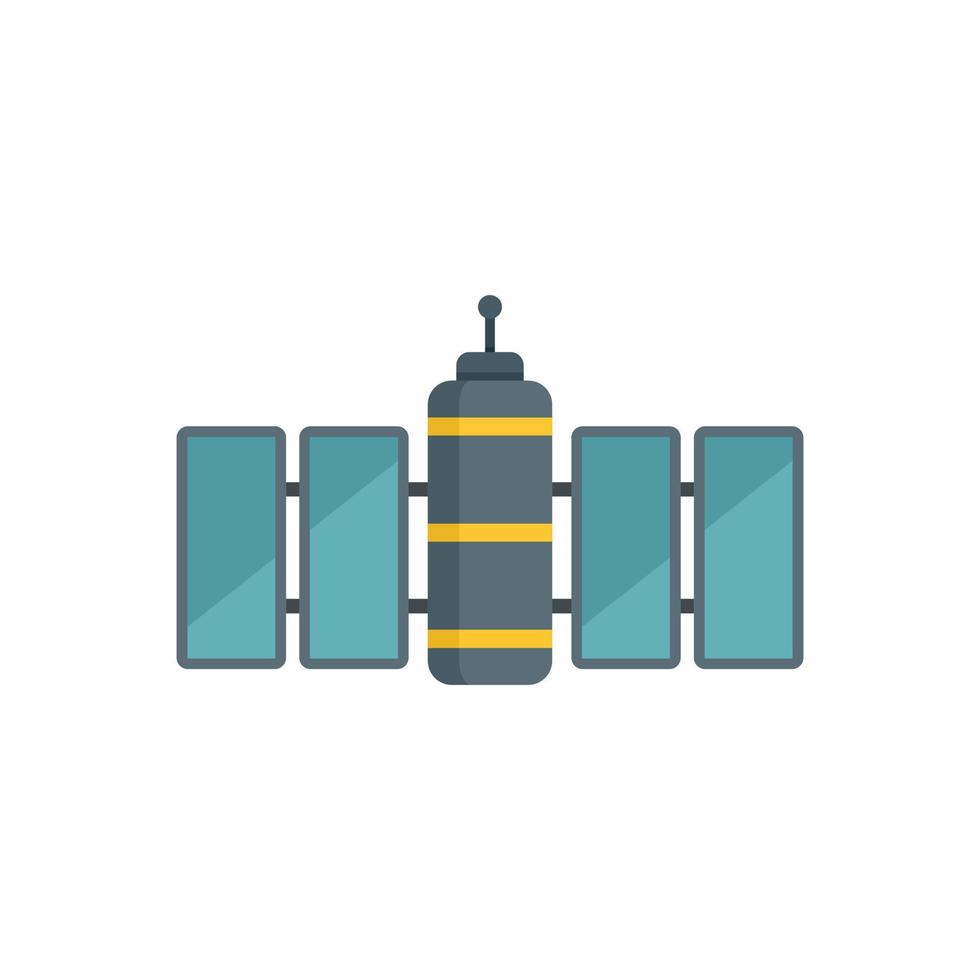 Orbit satellite icon flat isolated vector