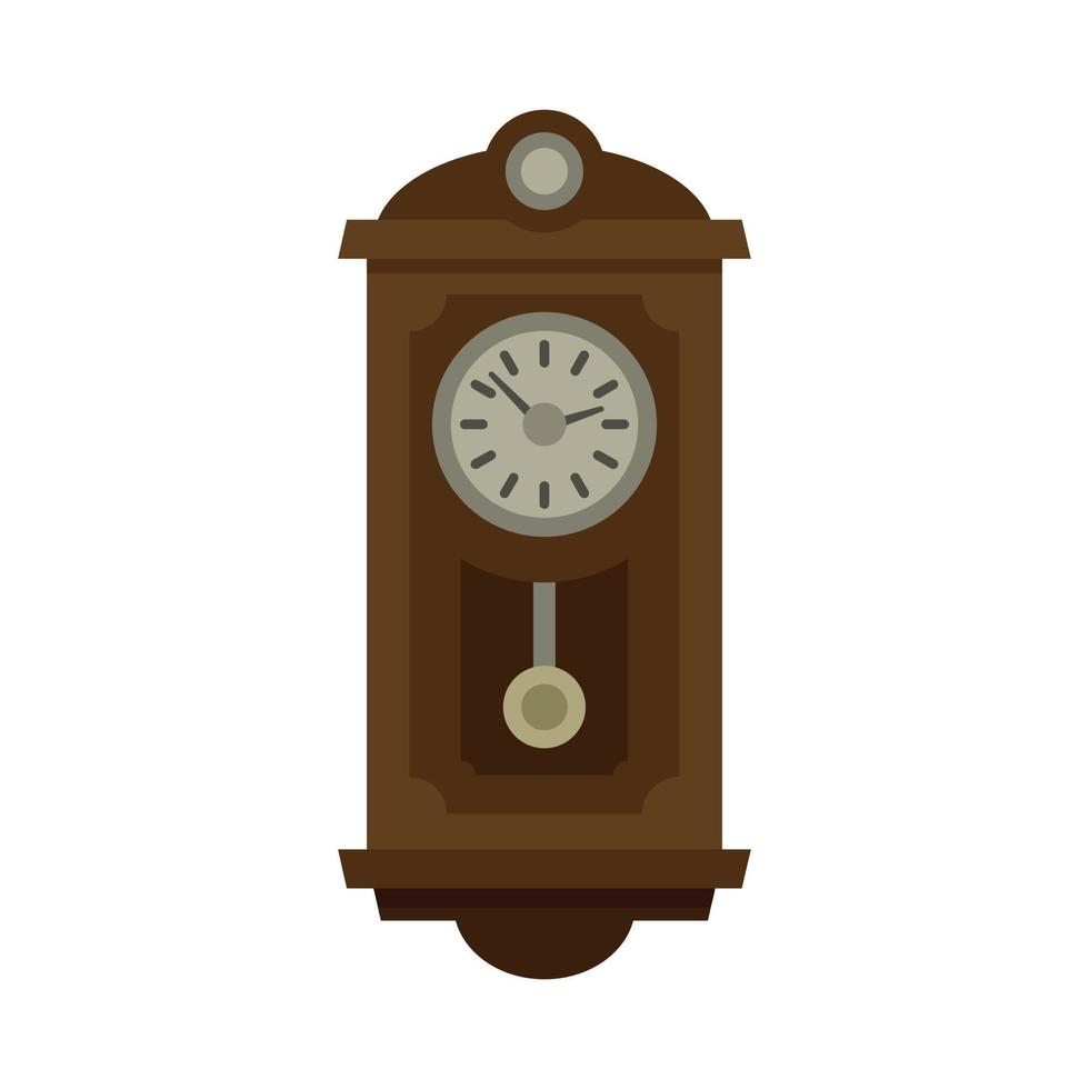 Kinetic pendulum clock icon flat isolated vector