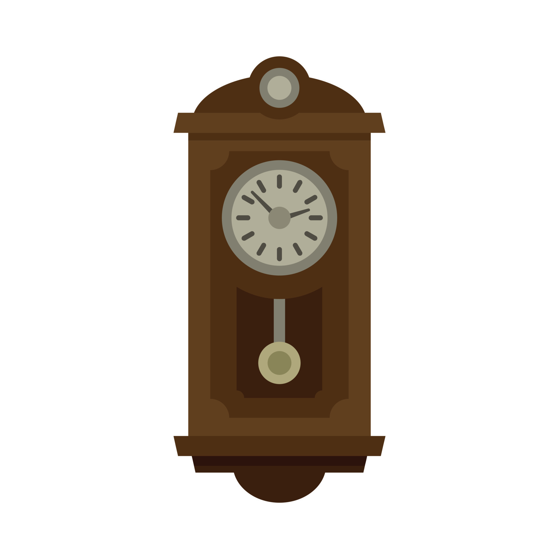 pendulum clock icon flat isolated vector 15030724 Vector Art at