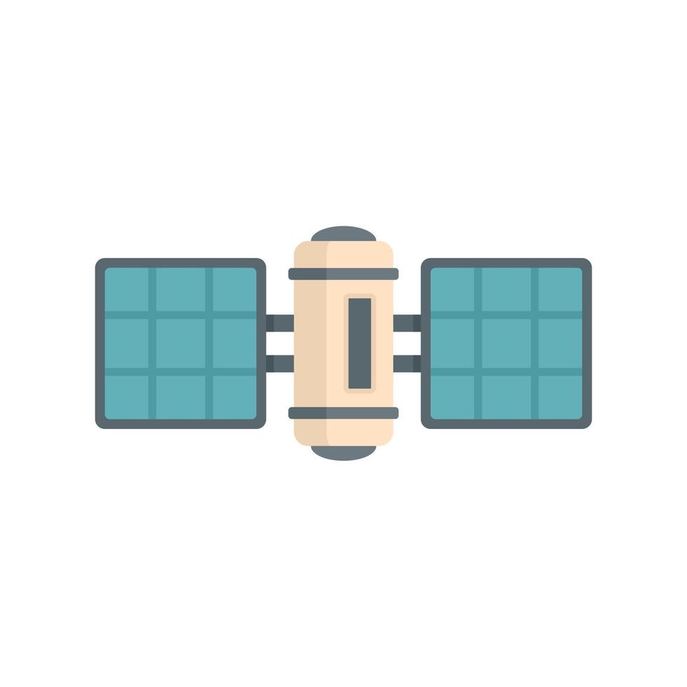 Space satellite icon flat isolated vector