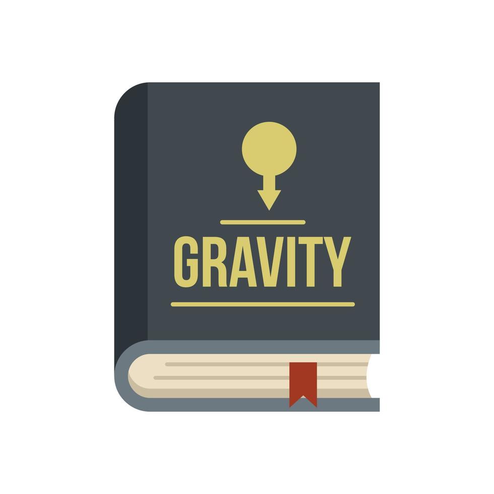 Gravity book icon flat isolated vector