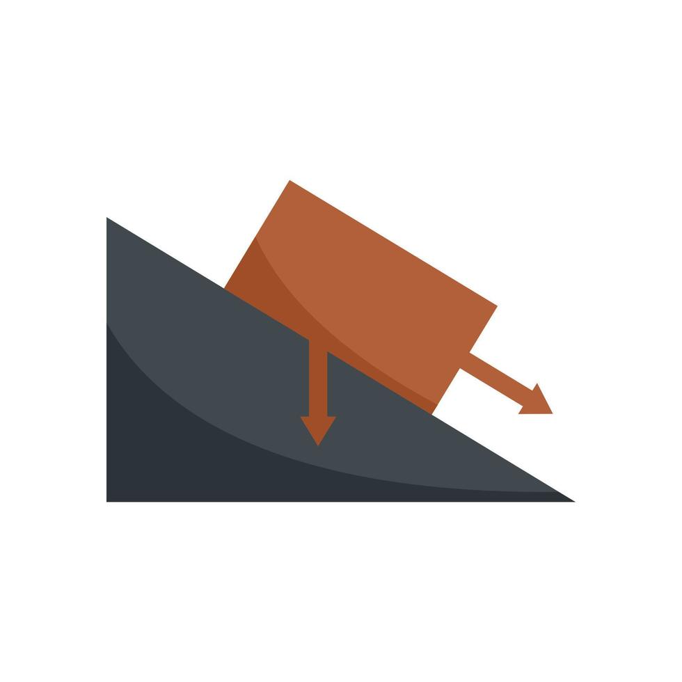 Science angle object gravity icon flat isolated vector
