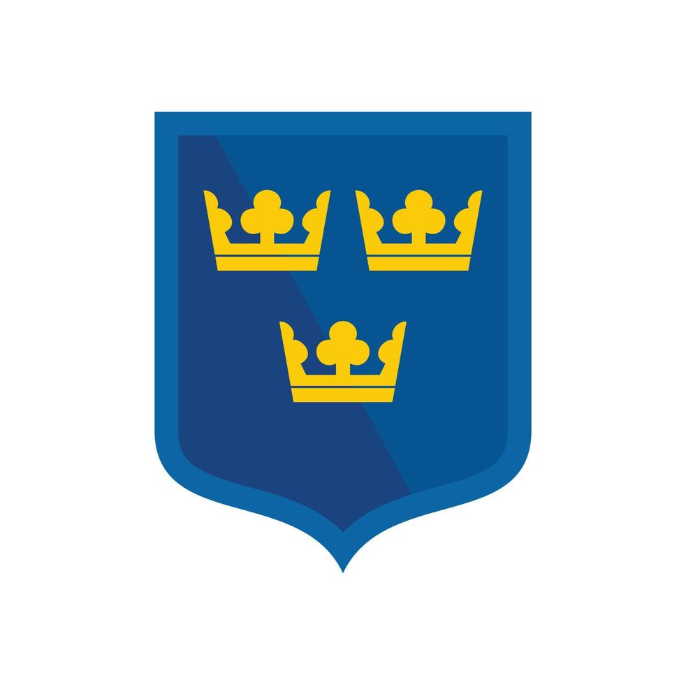 Swedish shield icon flat isolated vector