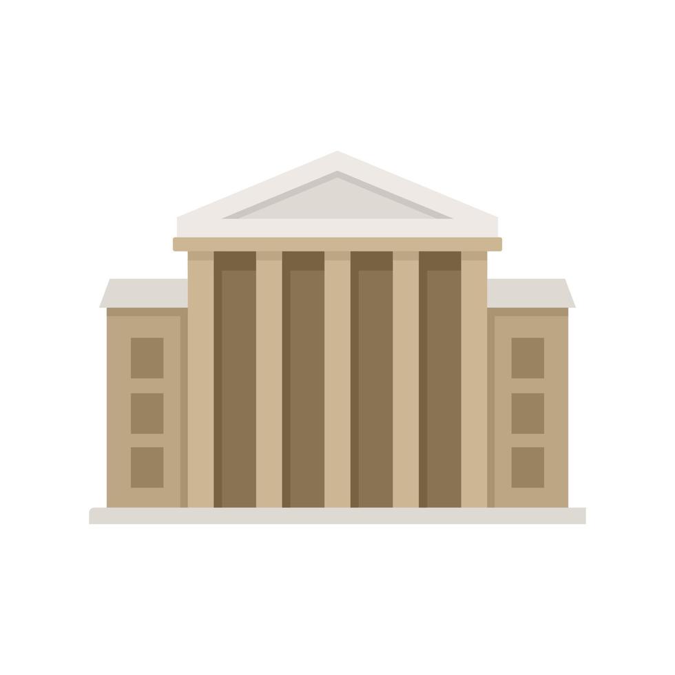 Museum icon flat isolated vector