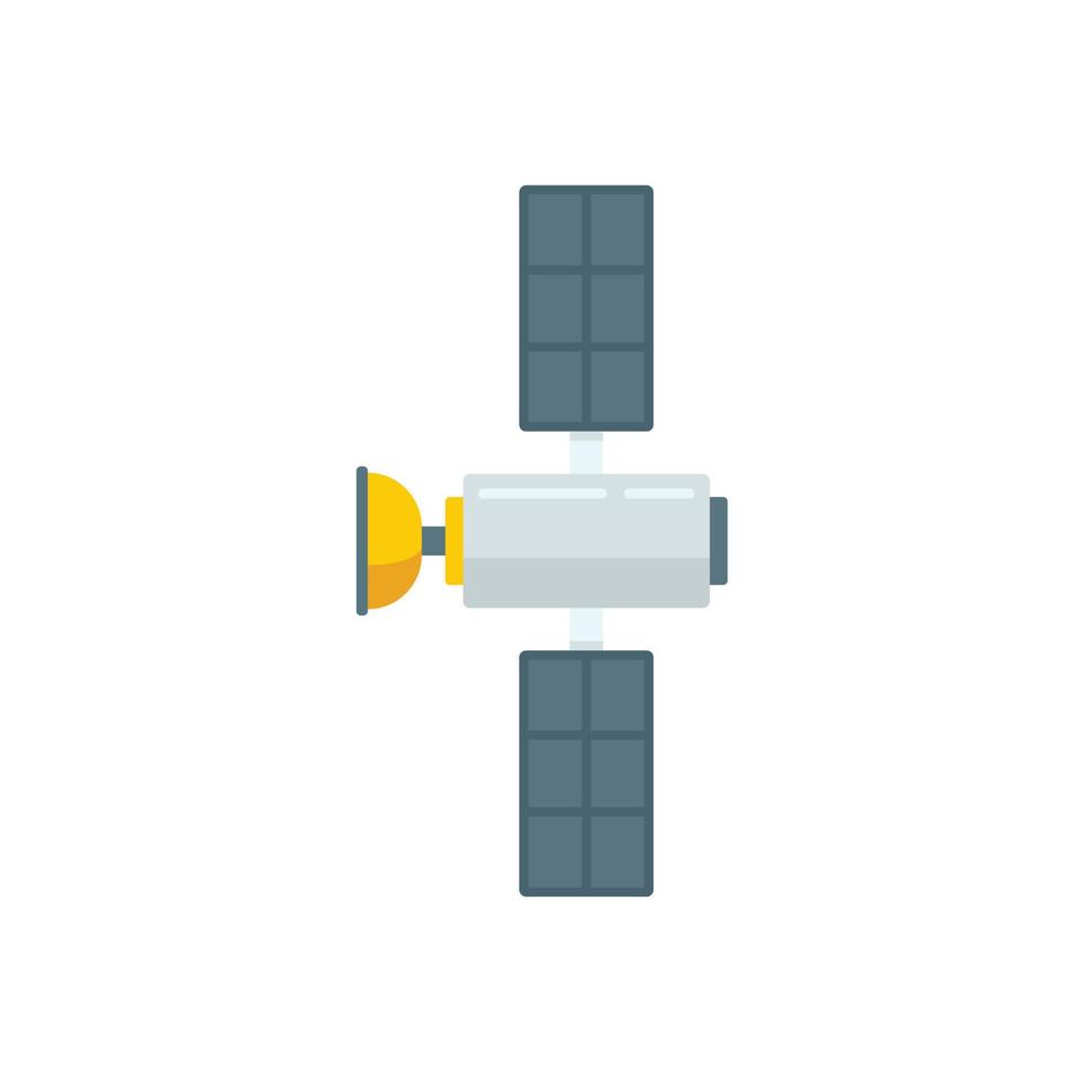 Unmanned taxi space satellite icon flat isolated vector