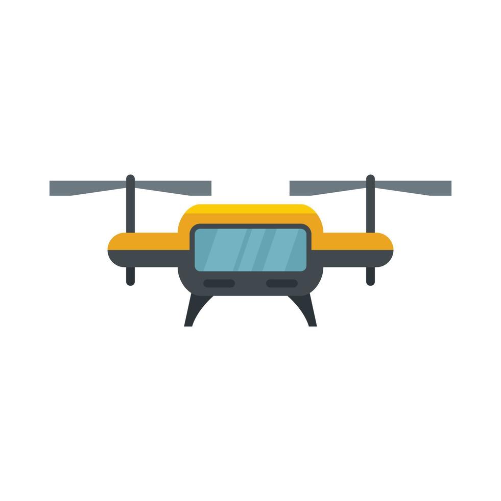 Delivery unmanned taxi icon flat isolated vector