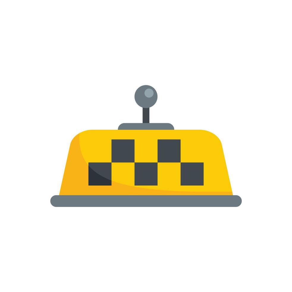 Unmanned taxi position sensor icon flat isolated vector