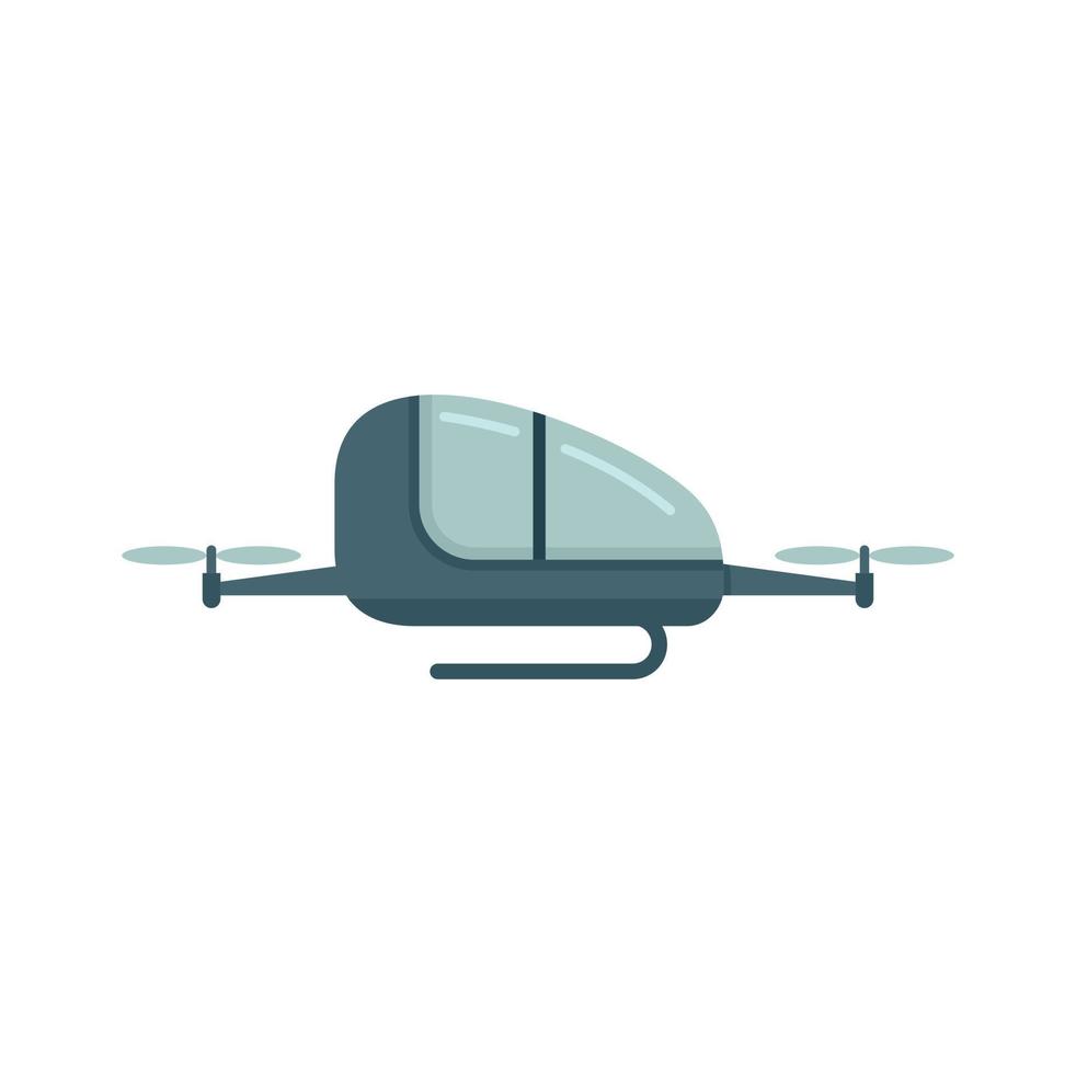 Automated air taxi icon flat isolated vector