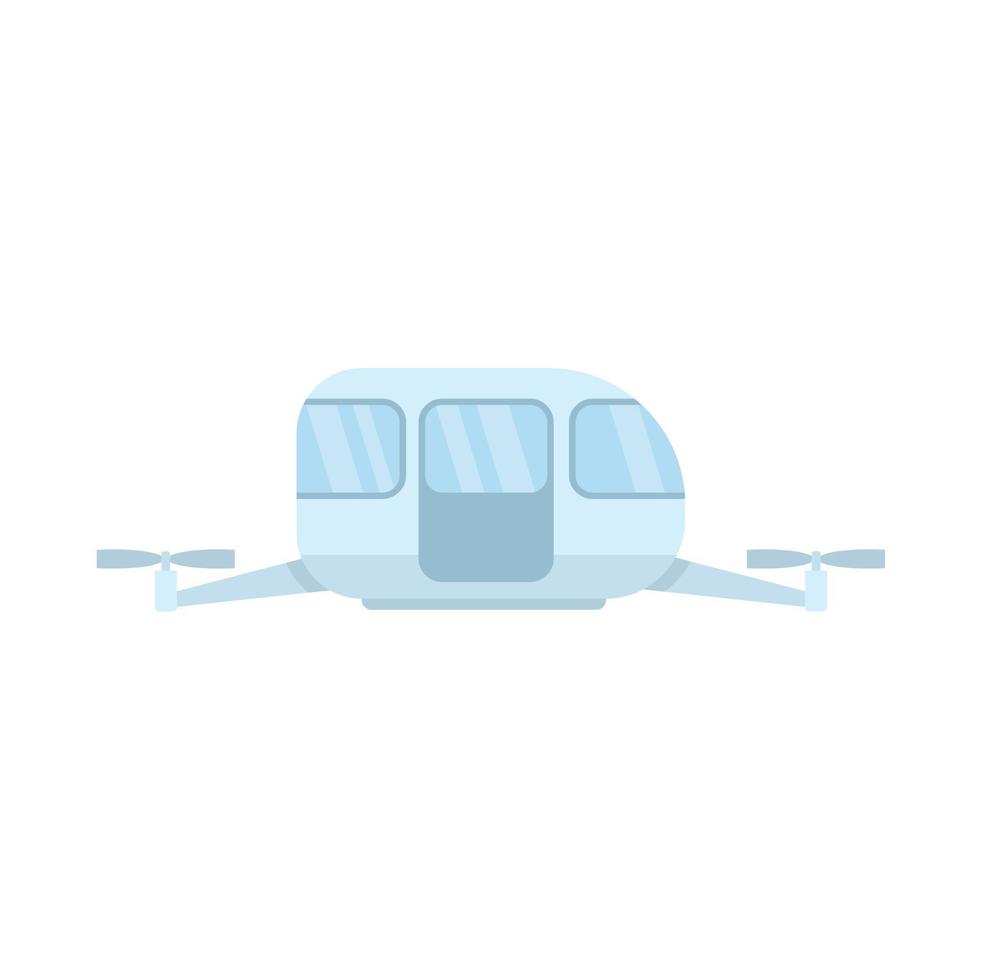 Unmanned taxi cab icon flat isolated vector