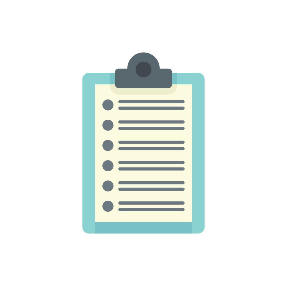 Library to do list icon flat isolated vector