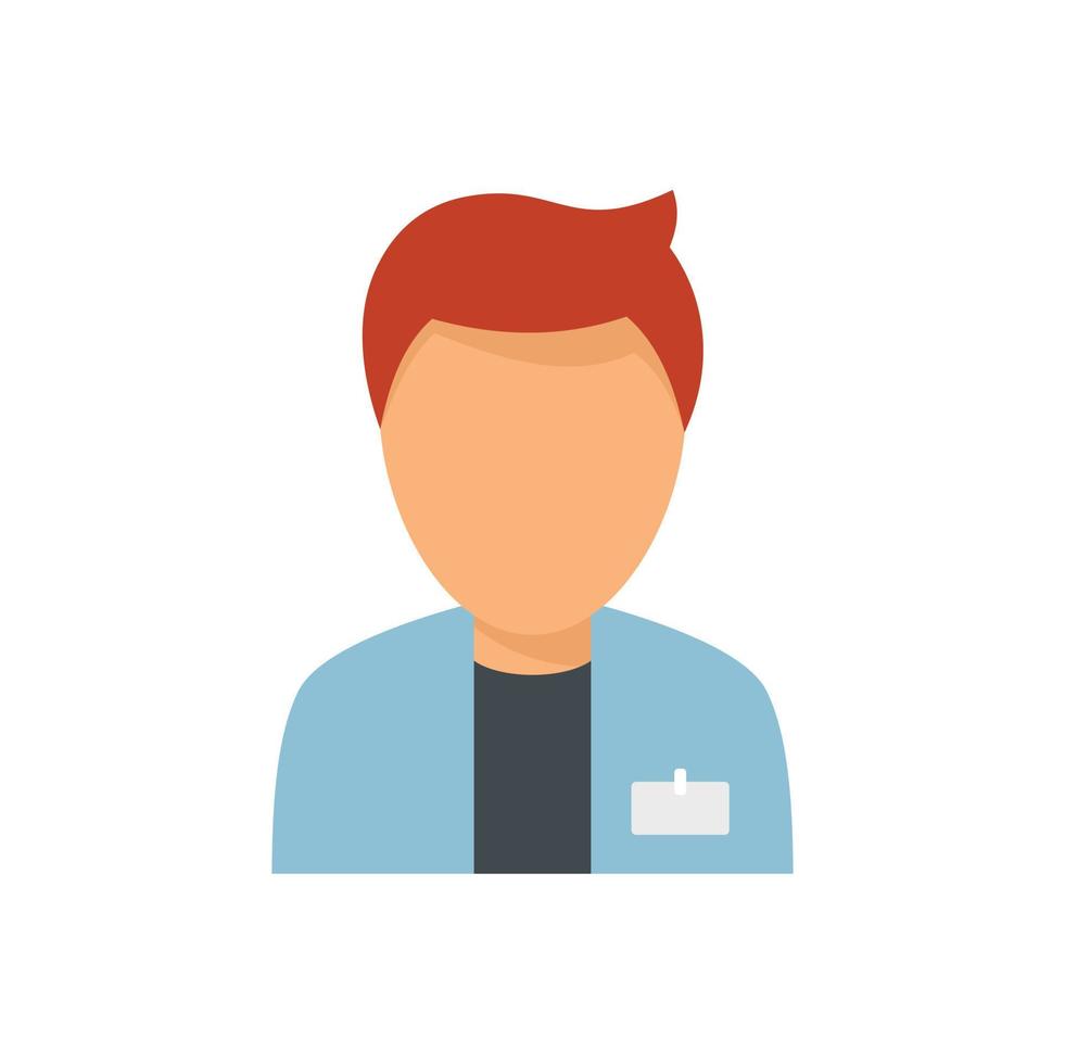 Library worker icon flat isolated vector