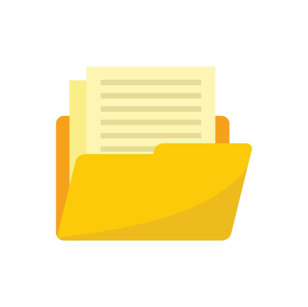 Library online folder icon flat isolated vector