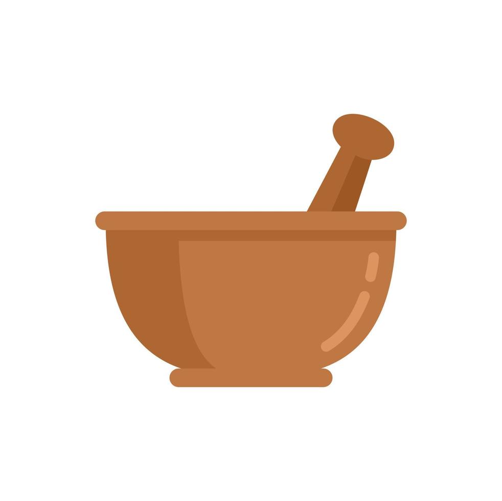 Tazón de sauna planta icono plano vector aislado