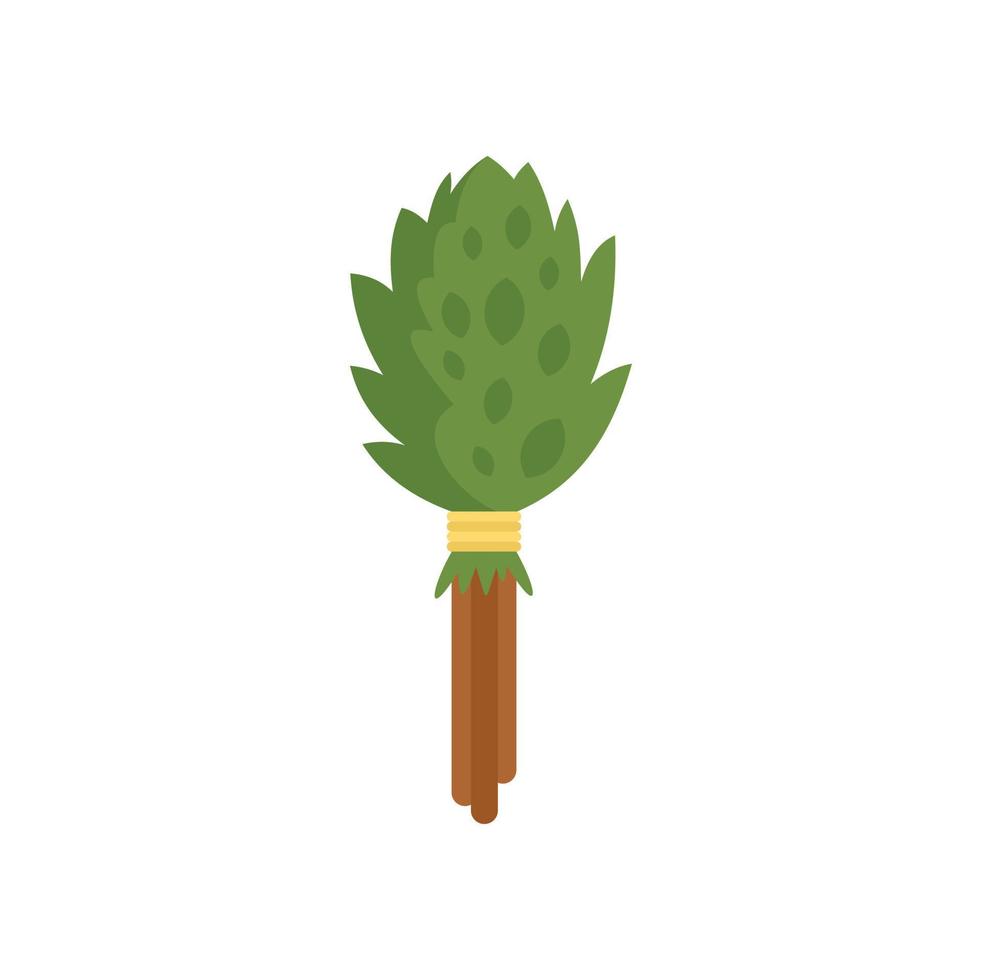 icono de batidor de sauna vector aislado plano