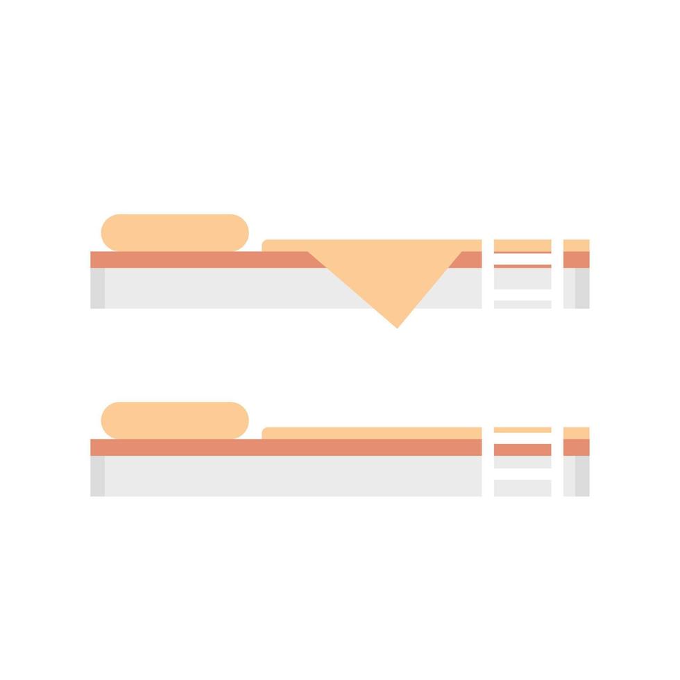 Modern bunk bed icon flat isolated vector
