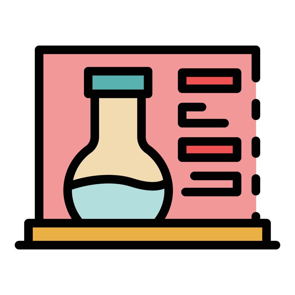 Nano laboratory icon color outline vector