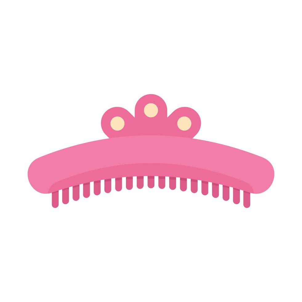 Woman barrette icon flat isolated vector