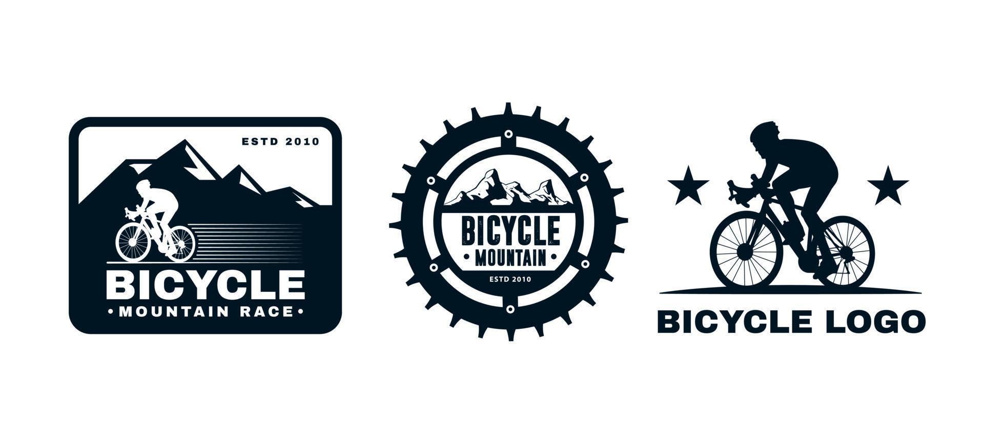 bicycle sport logo design vector