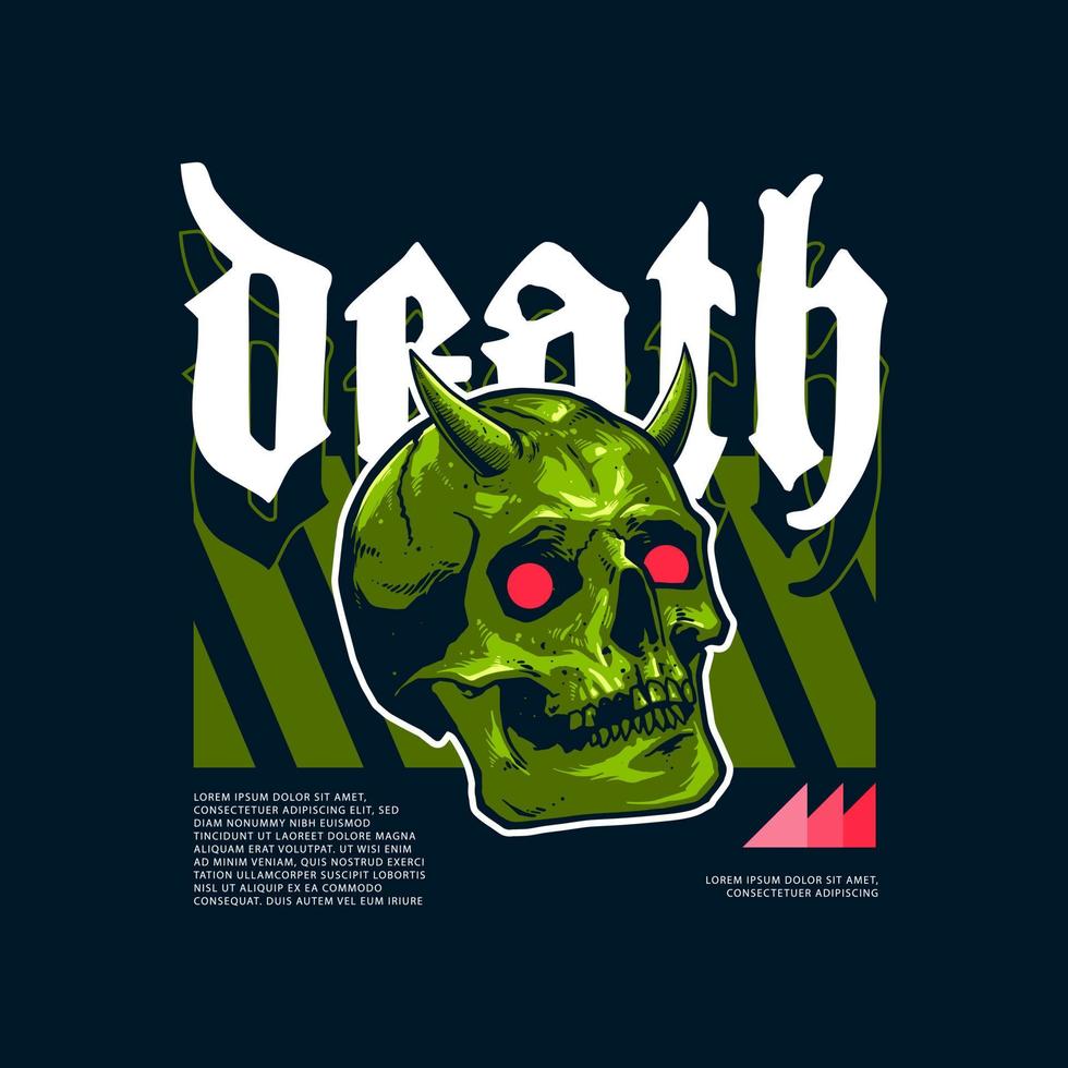 skull artwork for t shirt design vector