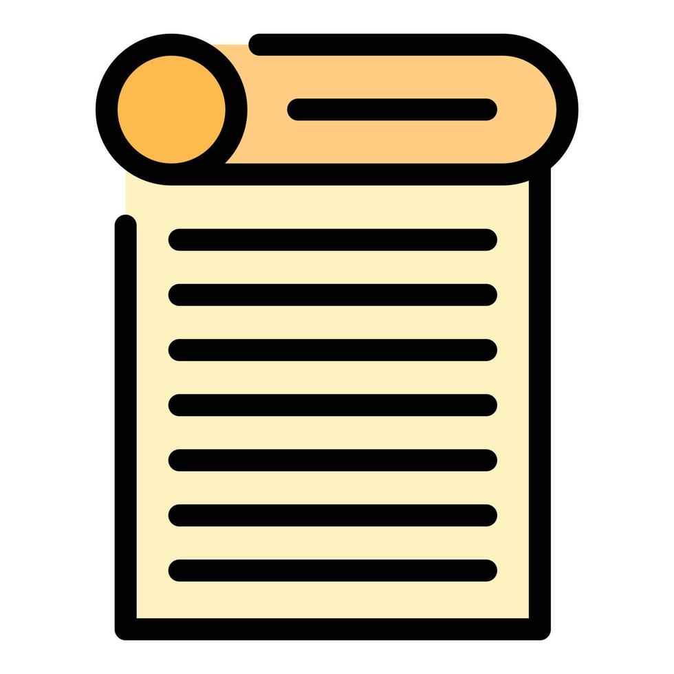Magazine newspaper icon color outline vector